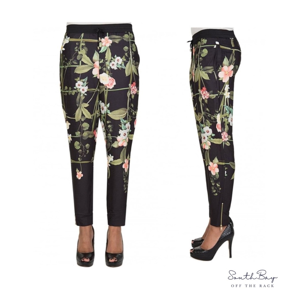Ted Baker B by Sheer Floral Print Pull On Jogger Pants